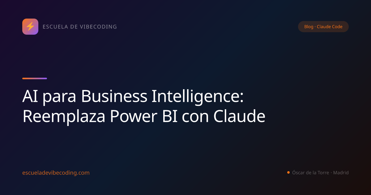 AI para Business Intelligence: Reemplaza Power BI con Claude