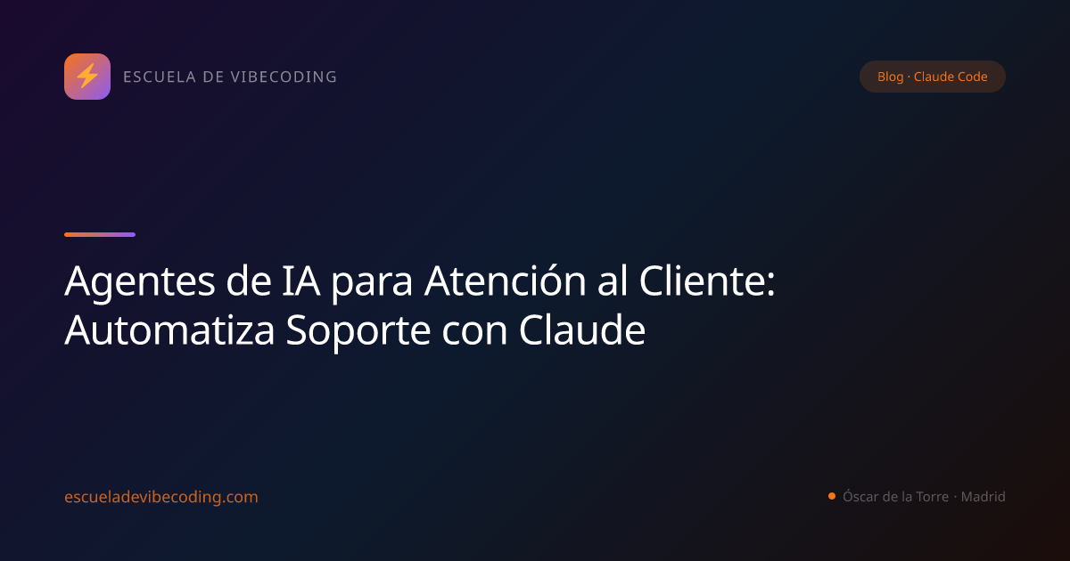 Agentes de IA para Atención al Cliente: Automatiza Soporte con Claude