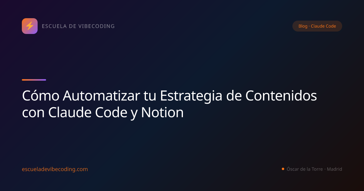 Cómo Automatizar tu Estrategia de Contenidos con Claude Code y Notion