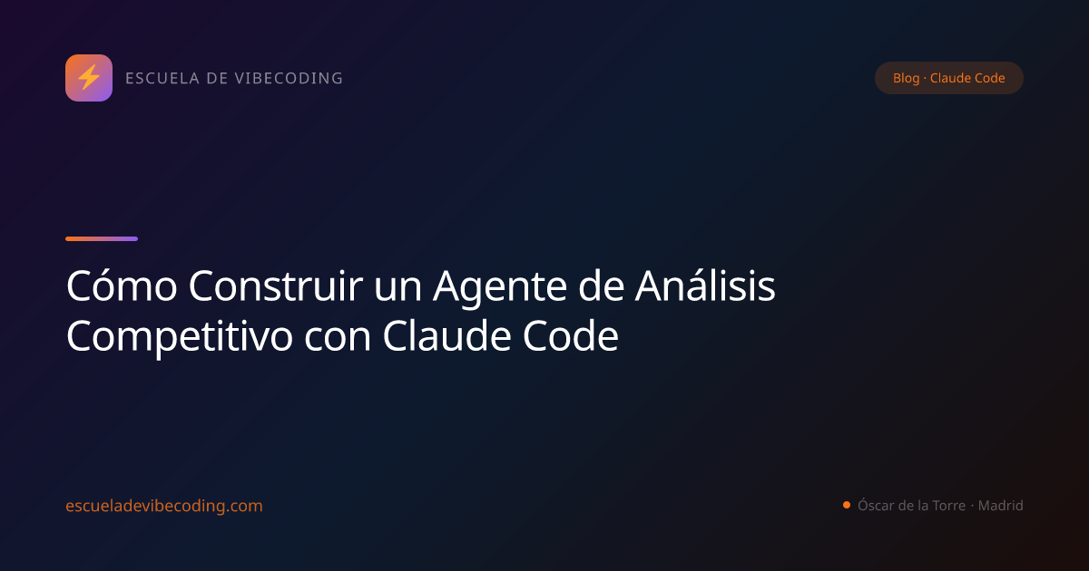 Cómo Construir un Agente de Análisis Competitivo con Claude Code
