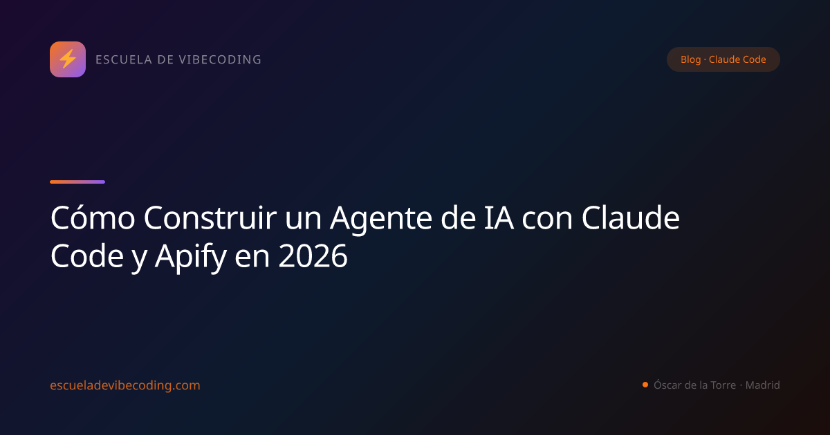 Cómo Construir un Agente de IA con Claude Code y Apify en 2026
