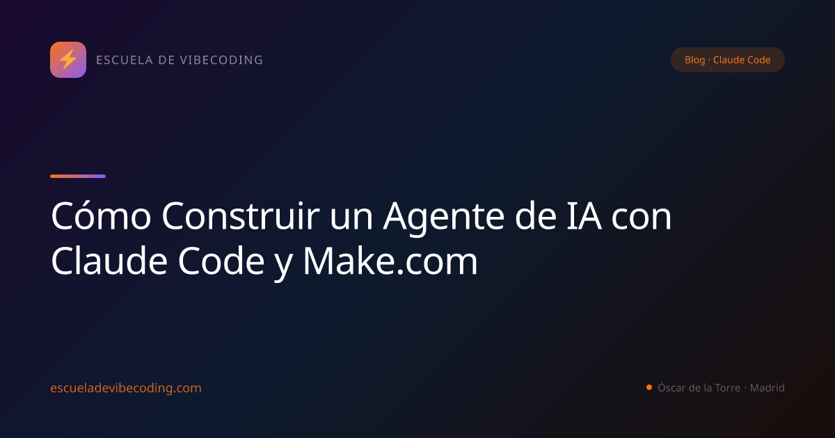 Cómo Construir un Agente de IA con Claude Code y Make.com