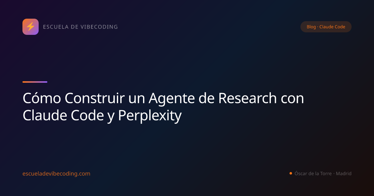 Cómo Construir un Agente de Research con Claude Code y Perplexity