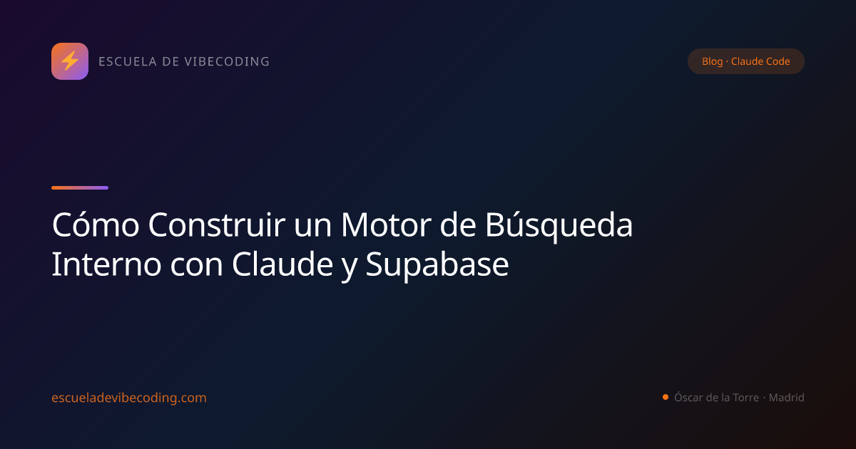 Cómo Construir un Motor de Búsqueda Interno con Claude y Supabase