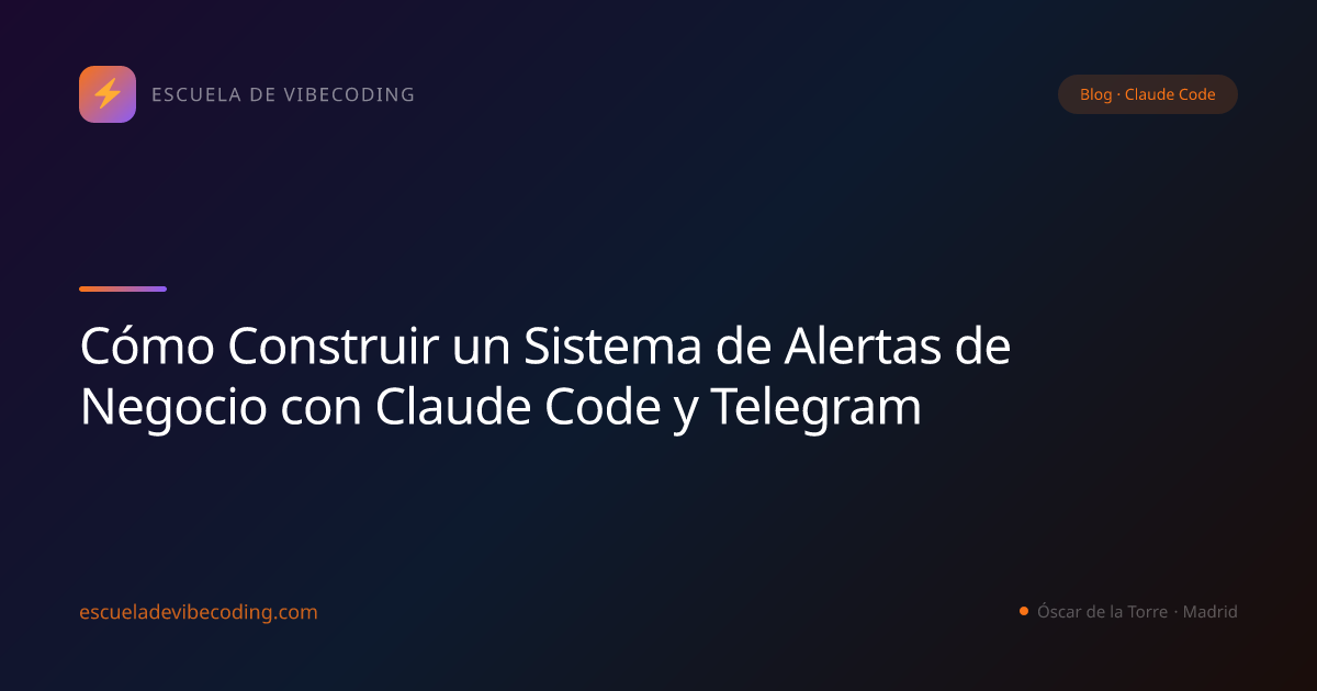 Cómo Construir un Sistema de Alertas de Negocio con Claude Code y Telegram