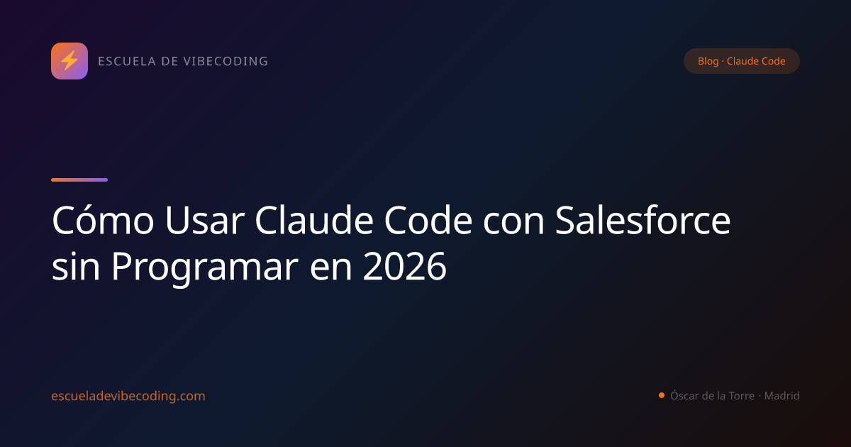 Cómo Usar Claude Code con Salesforce sin Programar en 2026