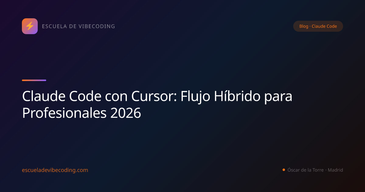 Claude Code con Cursor: Flujo Híbrido para Profesionales 2026