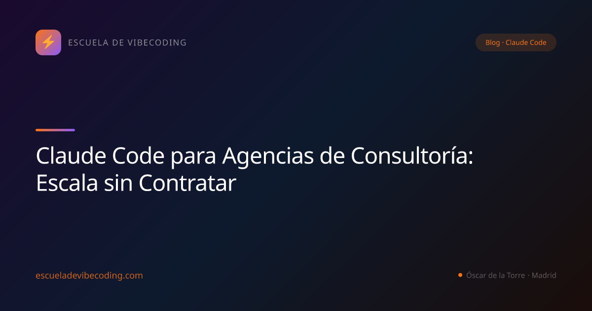 Claude Code para Agencias de Consultoría: Escala sin Contratar