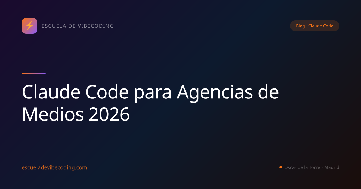 Claude Code para Agencias de Medios 2026