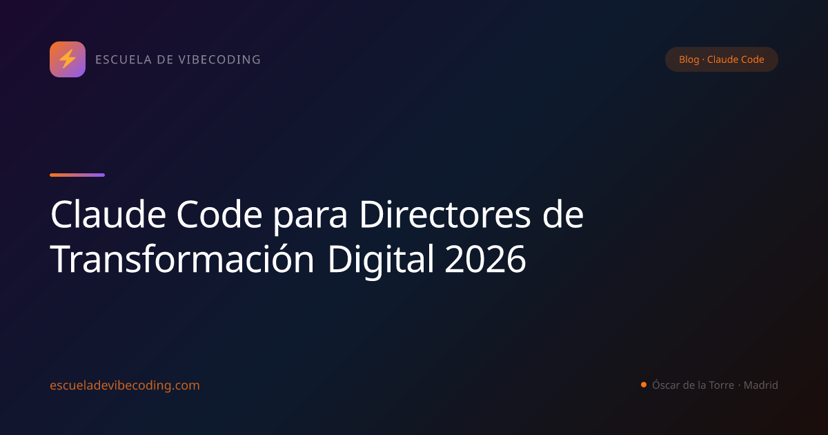 Claude Code para Directores de Transformación Digital 2026