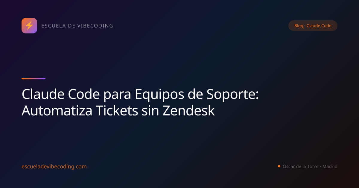 Claude Code para Equipos de Soporte: Automatiza Tickets sin Zendesk