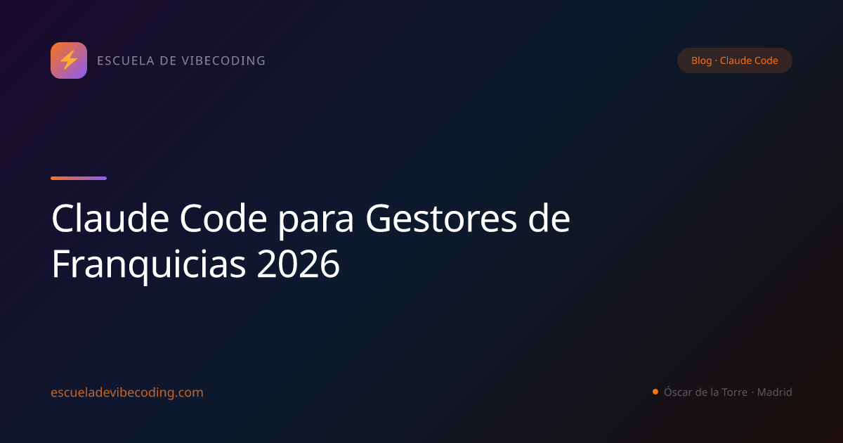 Claude Code para Gestores de Franquicias 2026