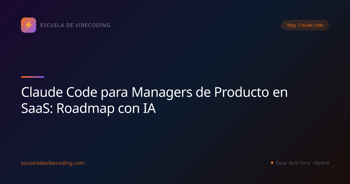 Claude Code para Managers de Producto en SaaS: Roadmap con IA