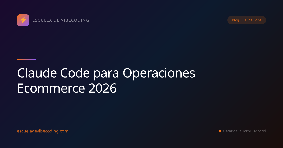 Claude Code para Operaciones Ecommerce 2026