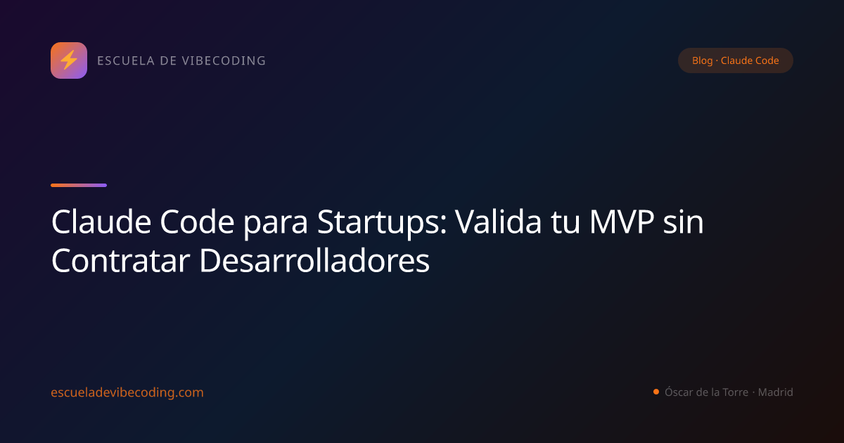 Claude Code para Startups: Valida tu MVP sin Contratar Desarrolladores