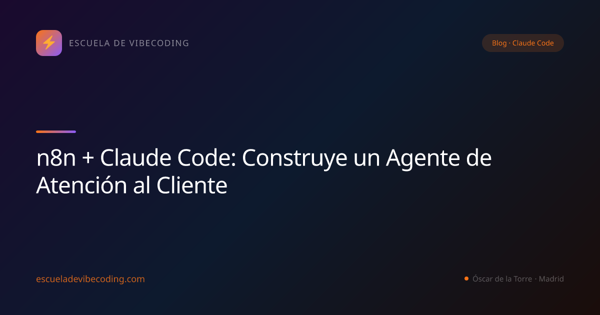 n8n + Claude Code: Construye un Agente de Atención al Cliente